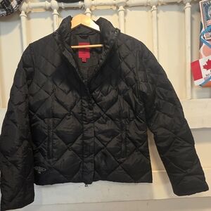Guess Black Quilted Puffer Jacket